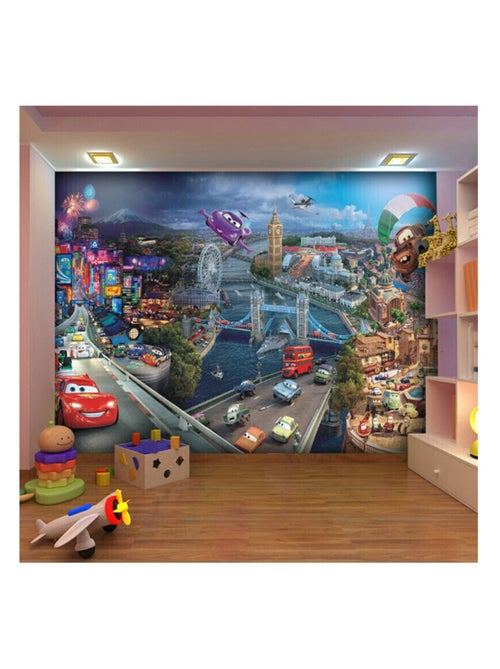 Papier peint Cars 2 Disney 360X254 CM - Kiabi