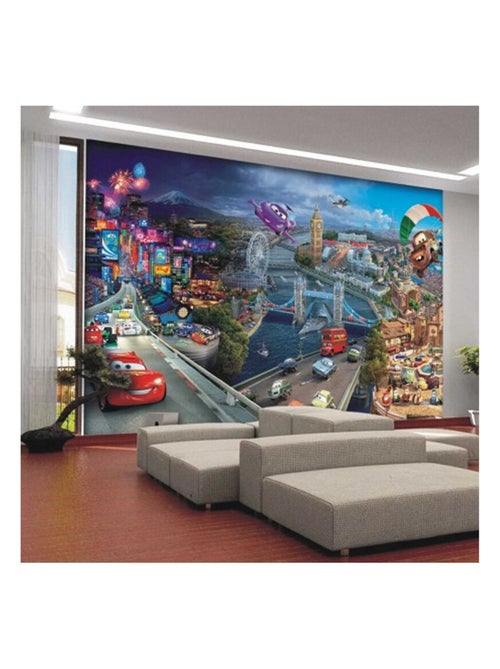 Papier peint Cars 2 Disney 360X254 CM - Kiabi