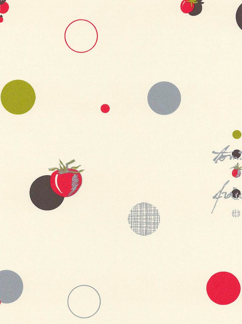Papier peint de cuisine tomate Crème - Kiabi