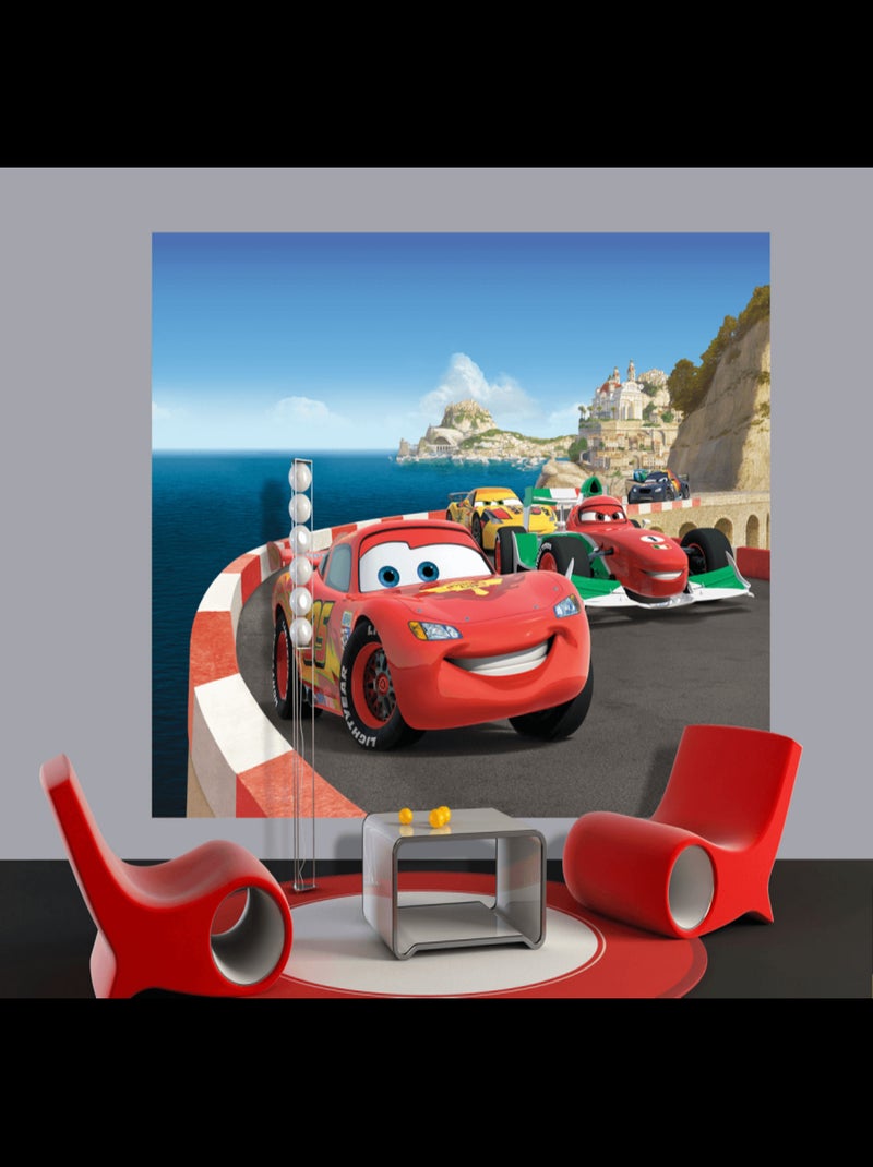 Papier peint  Disney Cars 252X182 cm Multicolore - Kiabi