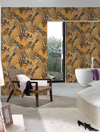 Papier peint en mur végétal