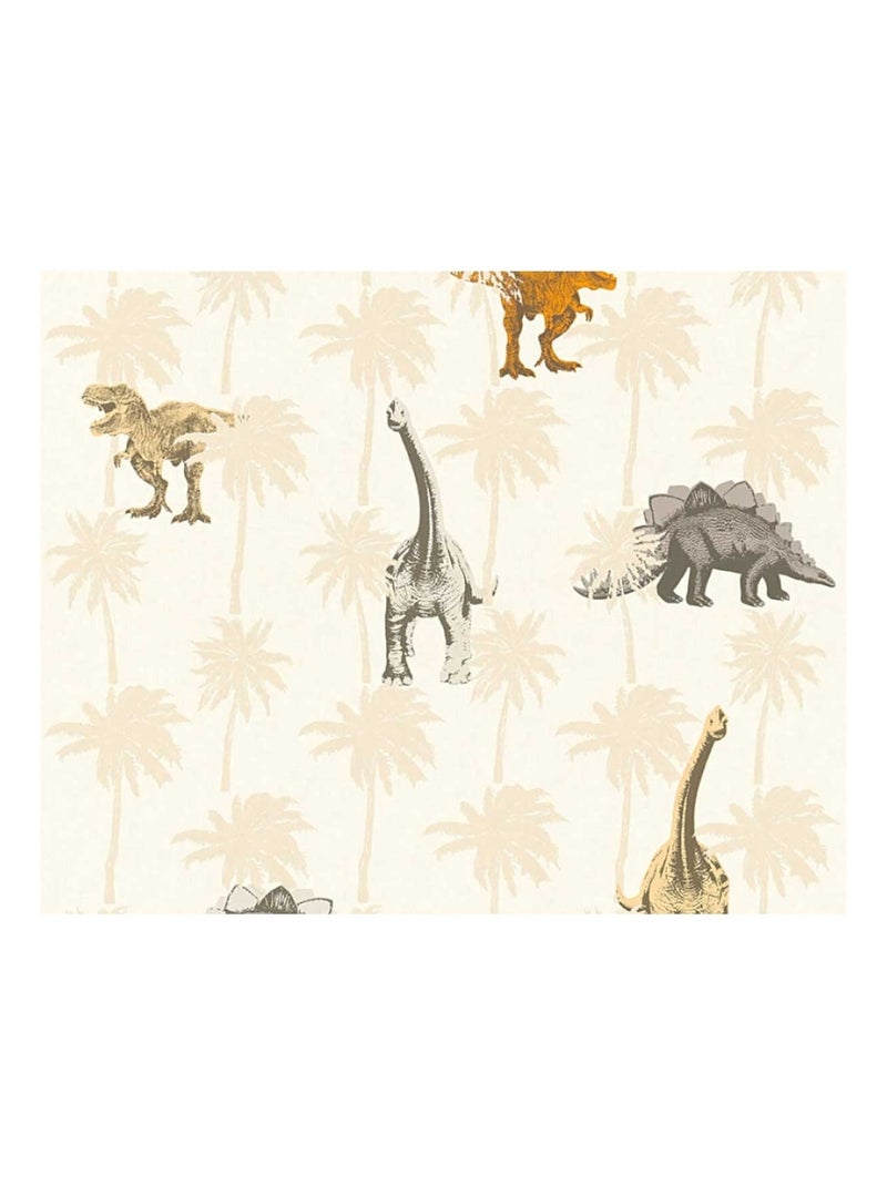 Papier peint enfant imprimé dinosaures Sable - Kiabi