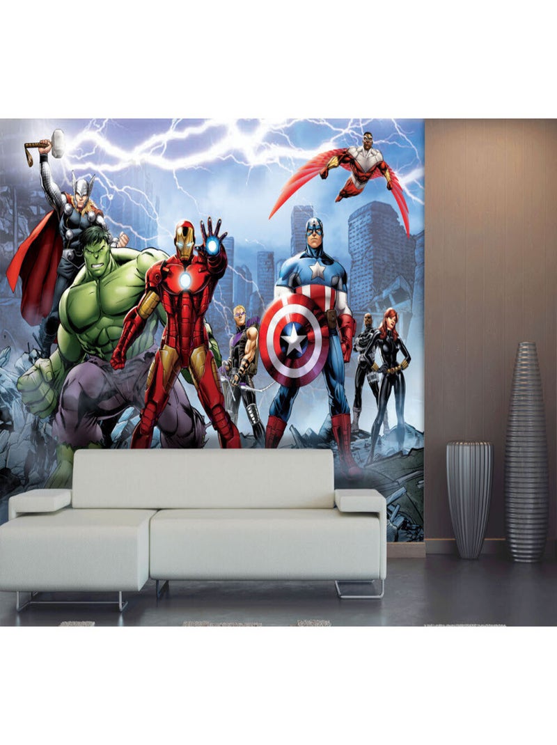 Papier peint Equipe Avengers Marvel 360X254 CM Multicolore - Kiabi