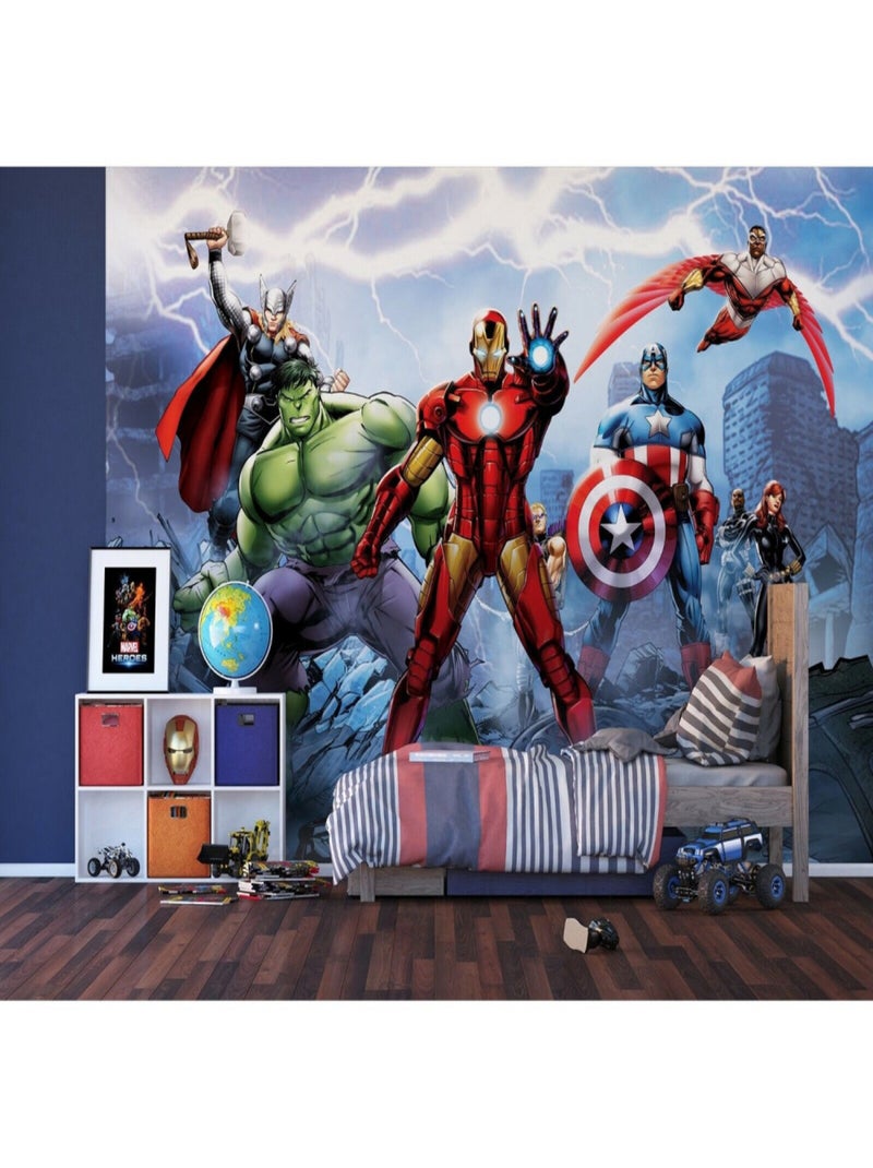Papier peint Equipe Avengers Marvel 360X254 CM Multicolore - Kiabi