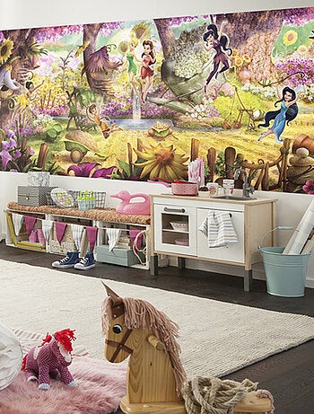 Papier peint Fée Clochette Forêt Disney 368X127 CM