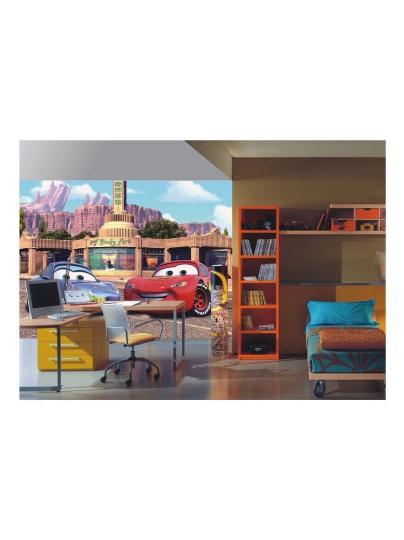 Papier peint Flash Mcqueen et Sally Cars Disney 360X254 CM Multicolore - Kiabi