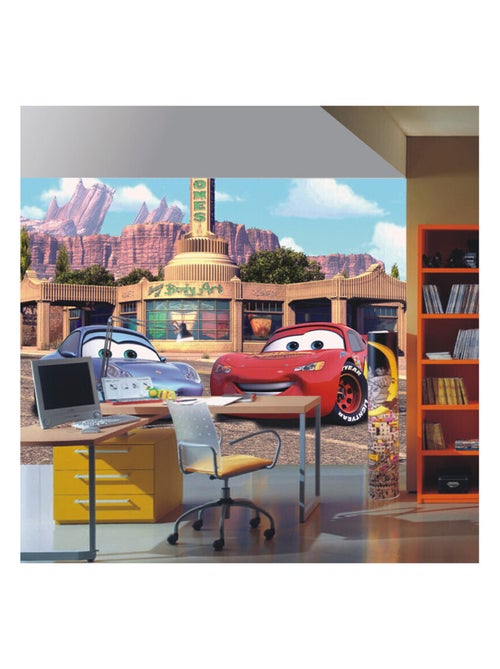 Papier peint Flash Mcqueen et Sally Cars Disney 360X254 CM - Kiabi