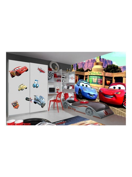 Papier peint Flash Mcqueen et Sally Cars Disney 360X254 CM - Kiabi
