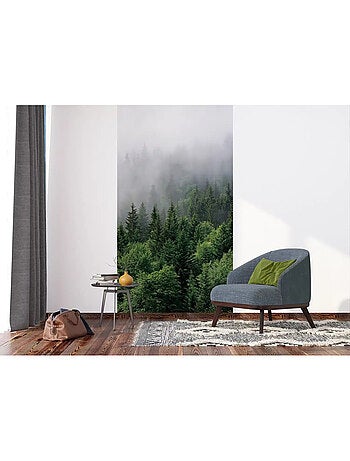 Papier peint forets de sapins et brouillard 270 x 150 cm