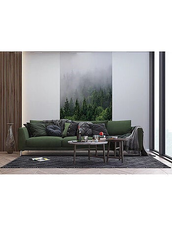 Papier peint forets de sapins et brouillard 270 x 150 cm
