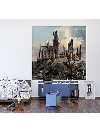 Papier peint Harry Potter : Le Château de Poudlard avec un effet 3D 252 x 182 cm