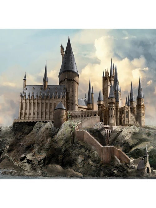 Papier peint Harry Potter : Le Château de Poudlard avec un effet 3D  252 x 182 cm - Kiabi