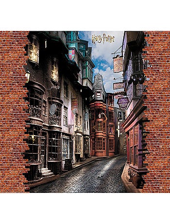 Papier peint Harry Potter : le chemin de traverse qui s'ouvre 252 x 182 cm
