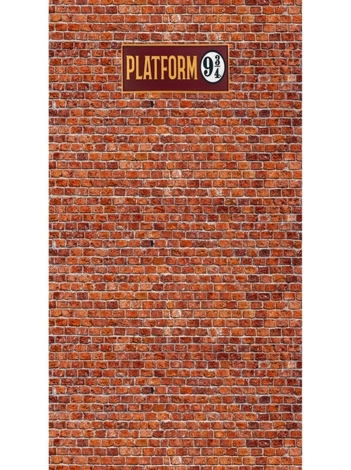 Papier peint Harry Potter : le mur vers le quai neuf, trois, quart 182 x 252 cm - Kiabi