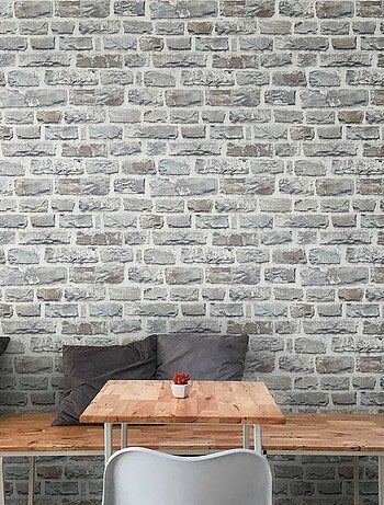 Papier peint imitation brique en pierre