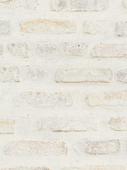 Papier peint imprimé briques loft - Kiabi