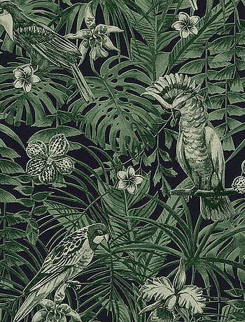 Papier peint imprimé cacatoes jungle