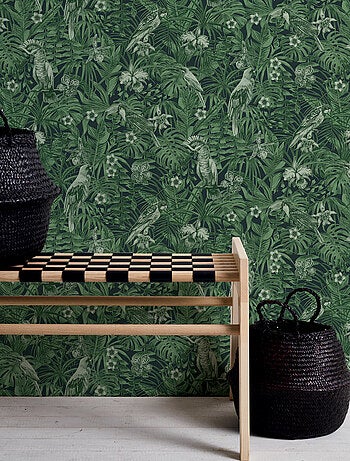Papier peint imprimé cacatoes jungle