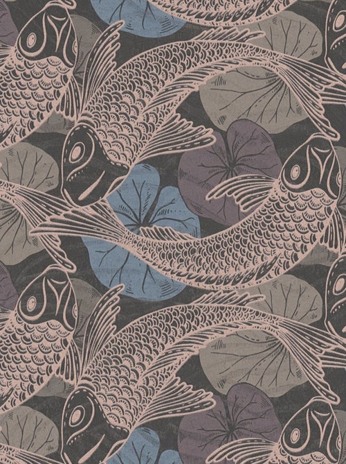 Papier peint imprimé carpes - Kiabi