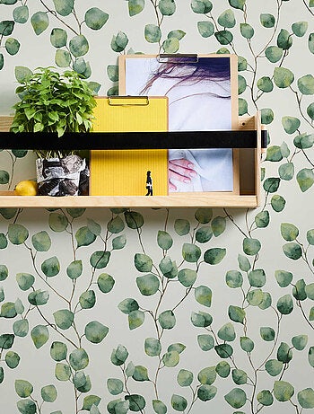 Papier peint imprimé micro feuilles