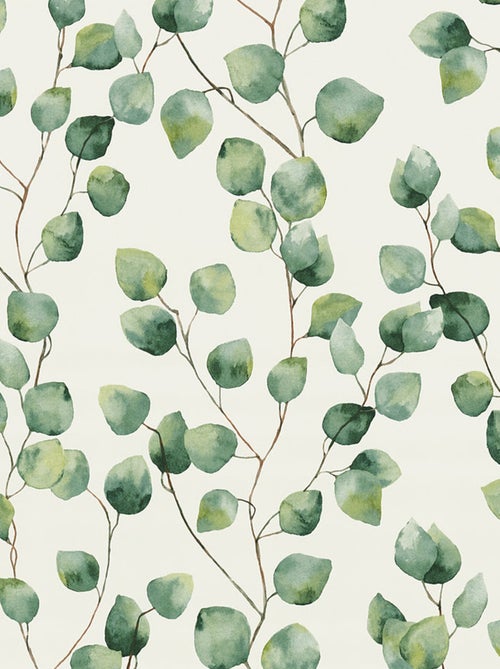 Papier peint imprimé micro feuilles - Kiabi