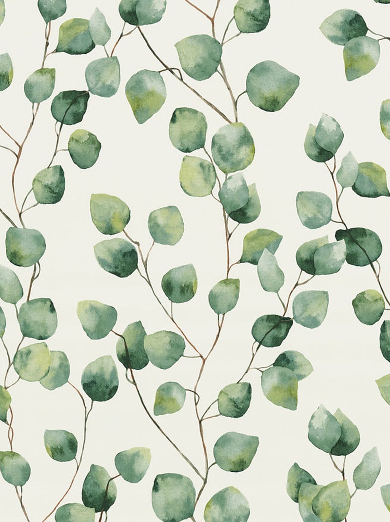 Papier peint imprimé micro feuilles Vert - Kiabi