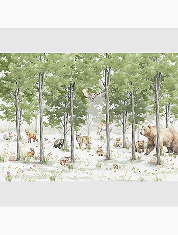 Papier peint intissé - Aire de jeux en forêt - 375x270 cm