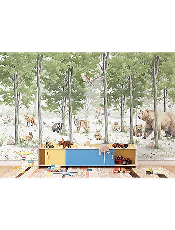 Papier peint intissé - Aire de jeux en forêt - 375x270 cm