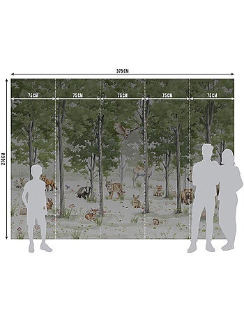 Papier peint intissé - Aire de jeux en forêt - 375x270 cm
