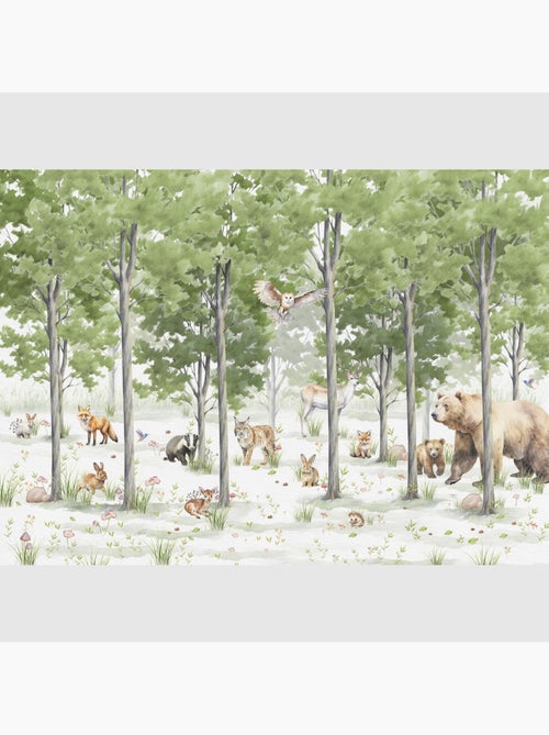 Papier peint intissé - Aire de jeux en forêt - 375x270 cm - Kiabi