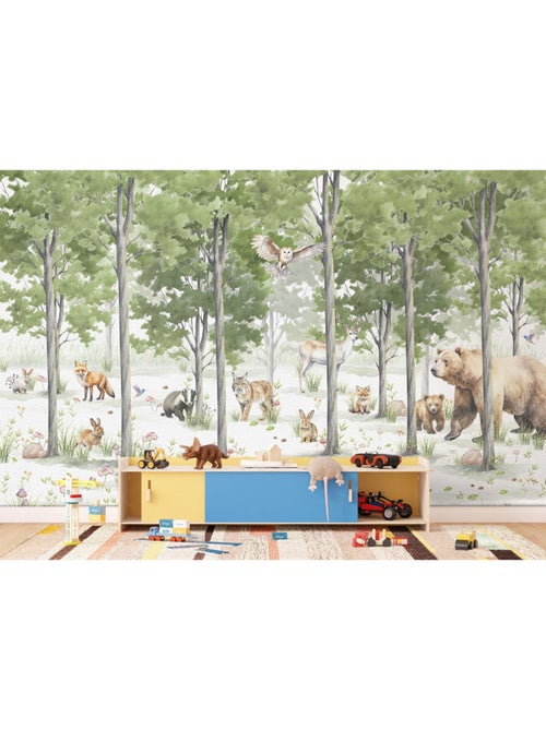 Papier peint intissé - Aire de jeux en forêt - 375x270 cm - Kiabi