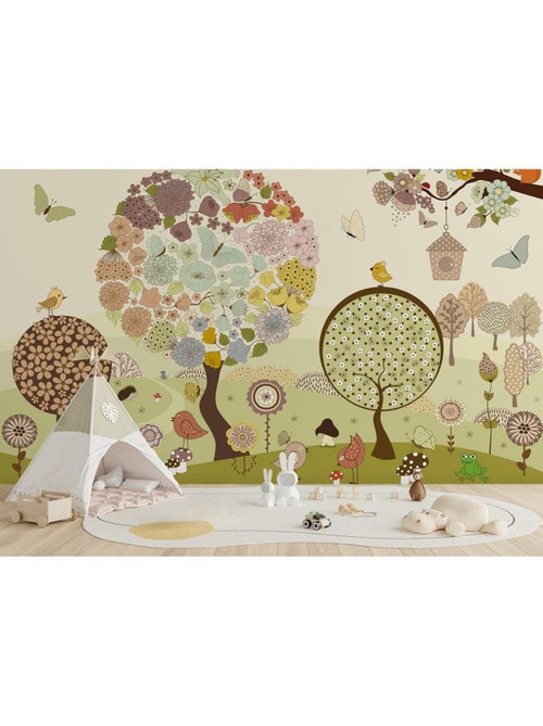 Papier peint intissé - Arbre à fleurs - 375x270 cm - Kiabi