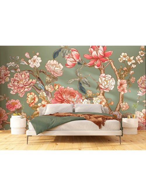 Papier peint intissé - Arbres en fleurs - 375x270 cm - Kiabi