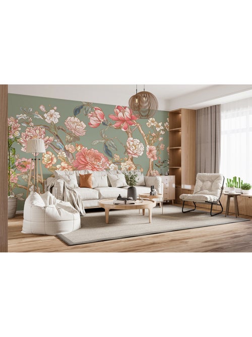 Papier peint intissé - Arbres en fleurs - 375x270 cm - Kiabi