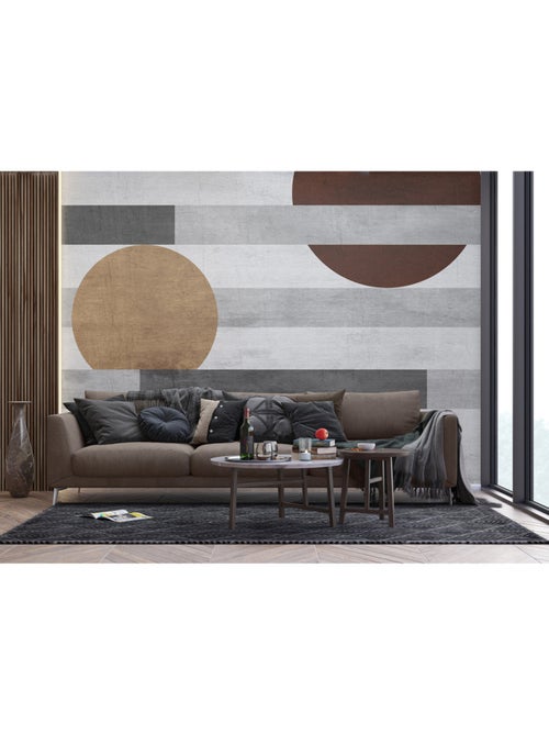 Papier peint intissé - Art géométrique moderne - 375x270 cm - Kiabi