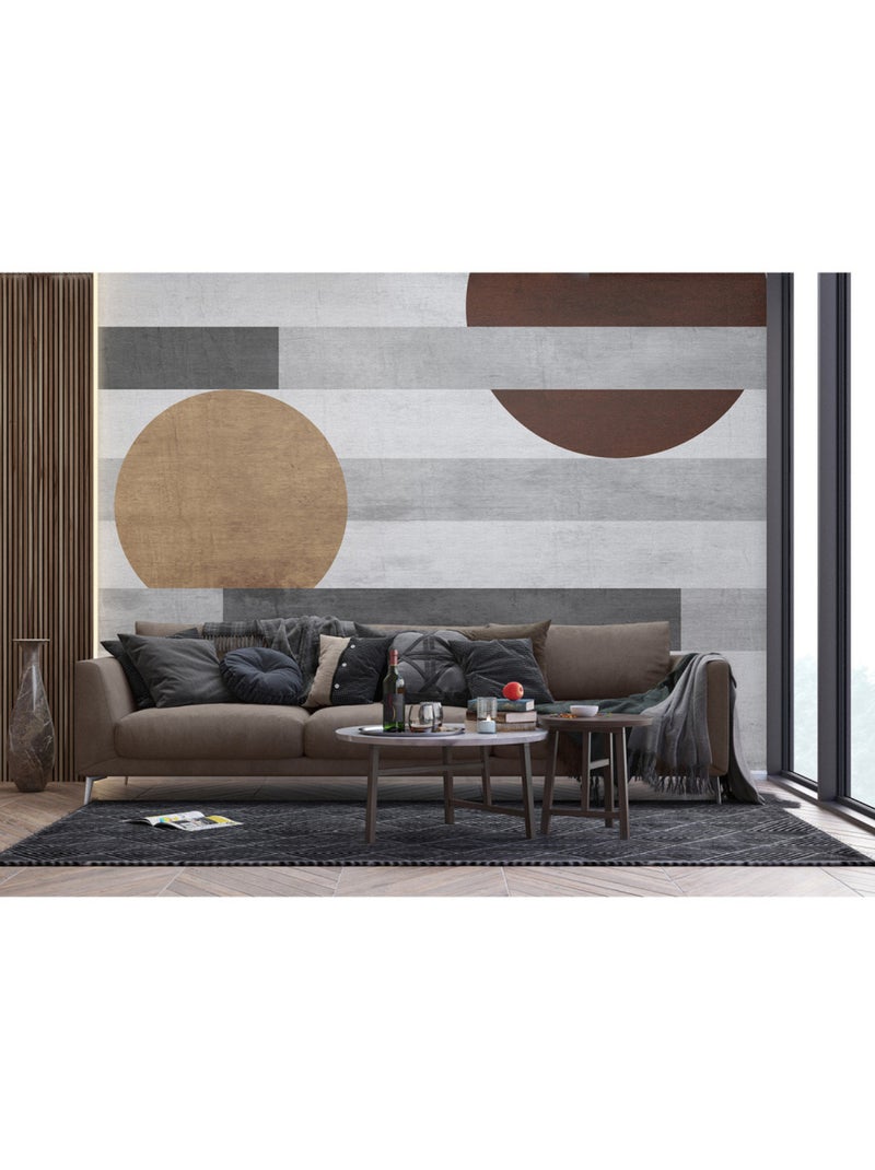 Papier peint intissé - Art géométrique moderne - 375x270 cm Multicolore - Kiabi