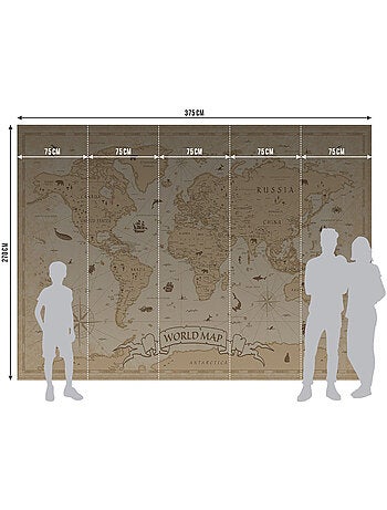 Papier peint intissé - Atlas ancien - 375x270 cm