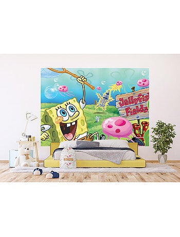 Papier peint intissé - Bob l'éponge attrape des méduses - 252x182 cm