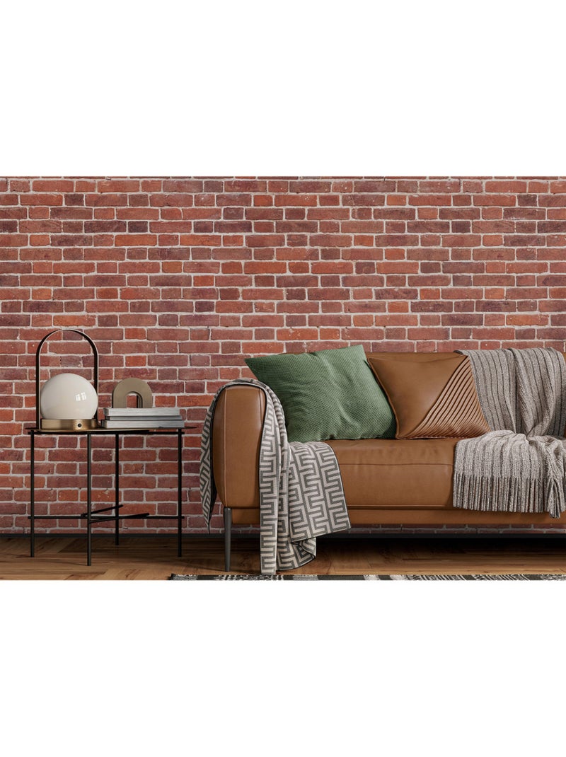 Papier peint intissé - Briques rouges - 375x270 cm Multicolore - Kiabi