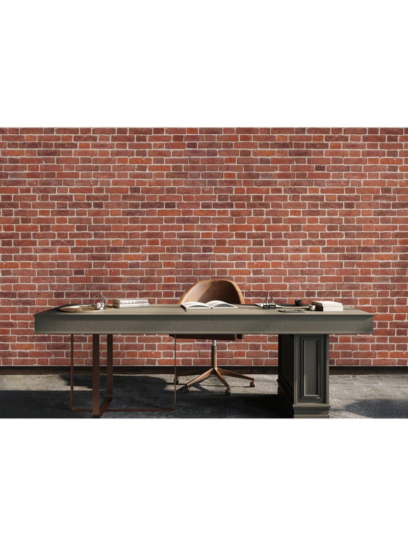 Papier peint intissé - Briques rouges - 375x270 cm Multicolore - Kiabi