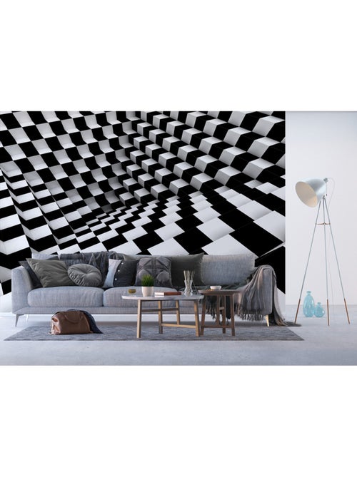 Papier peint intissé - Carrelage - 375x270 cm - Kiabi
