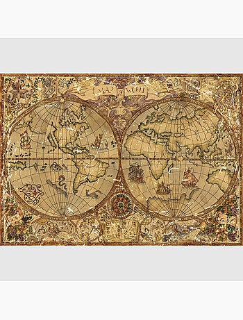 Papier peint intissé - Carte ancienne - 375x270 cm