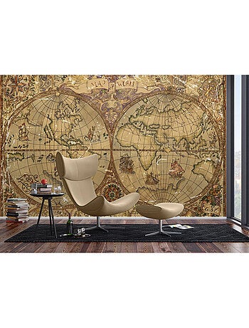 Papier peint intissé - Carte ancienne - 375x270 cm