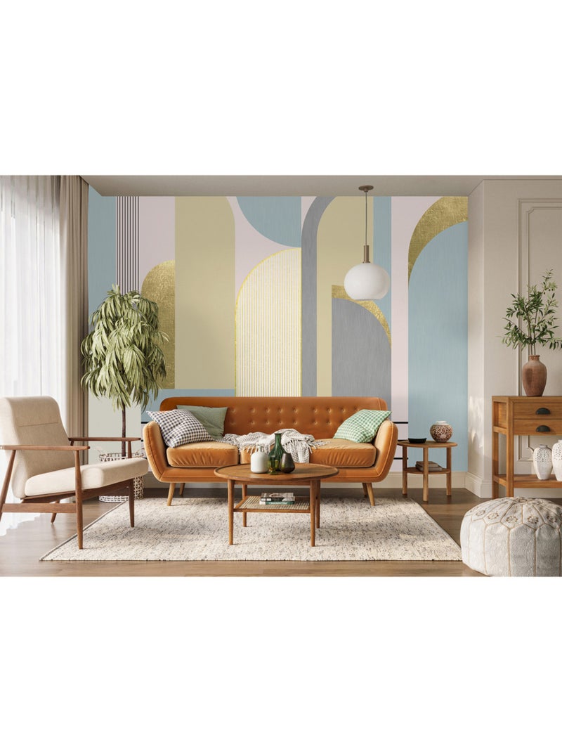 Papier peint intissé - Composition artistique - 375x270 cm Multicolore - Kiabi