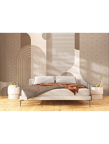 Papier peint intissé - Composition beige - 375x270 cm