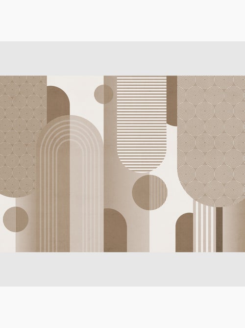 Papier peint intissé - Composition beige - 375x270 cm - Kiabi