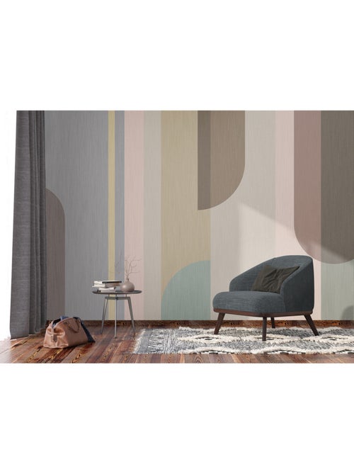 Papier peint intissé - Composition pastel - 375x270 cm - Kiabi