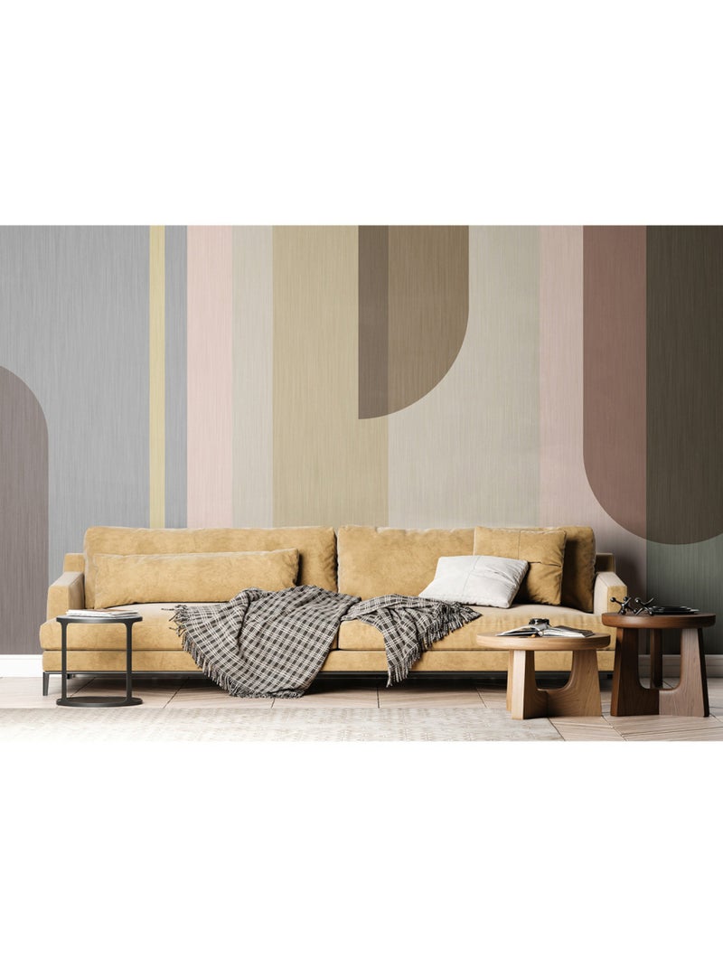 Papier peint intissé - Composition pastel - 375x270 cm Multicolore - Kiabi