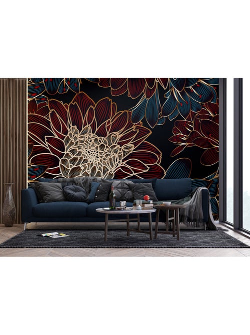 Papier peint intissé - Composition riche - 375x270 cm - Kiabi