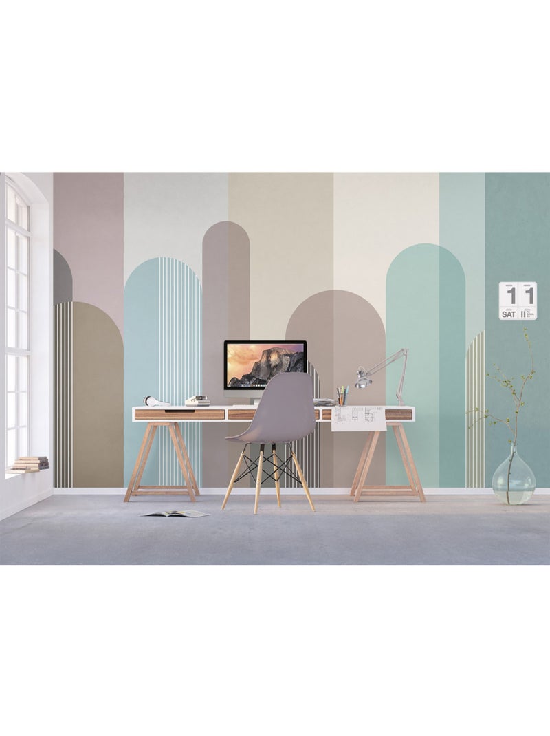 Papier peint intissé - Composition vive - 375x270 cm Multicolore - Kiabi
